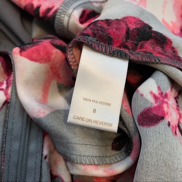 [SOLD] NY&C Eva Mendes Gray Floral Dress - Picture 7 of 7